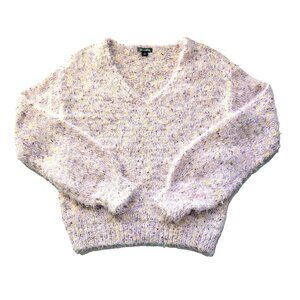 Wild Fable Cropped pullover speckled Eyelash fuzzy knit sweater Size XS